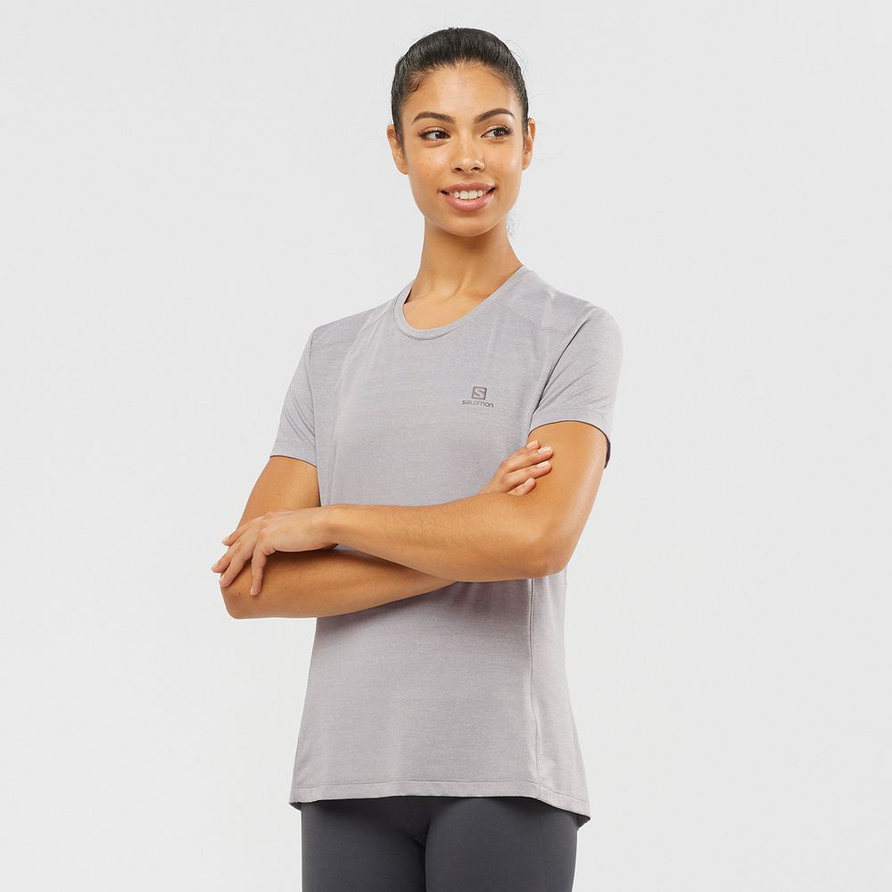 Salomon Israel XA W - Womens T shirts - Grey (UQHB-57640)